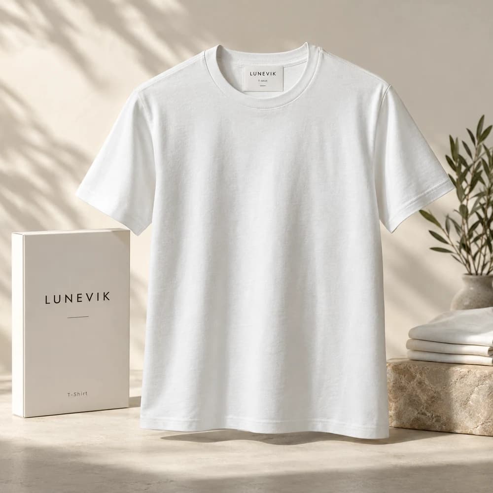 Áo thun cotton cổ tròn · Trải nghiệm tại phòng trưng bày ở Pangyo